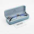 Lunettes intelligentes auto-focales KAWKAW sur fond blanc
